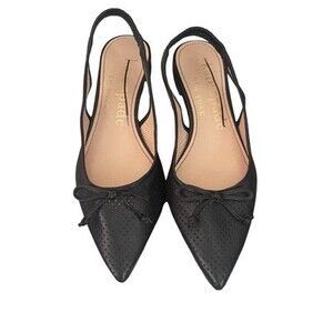 NEW Kate Spade NY Veronica Slingback Flats Black Leather Women's Size 5.5 B